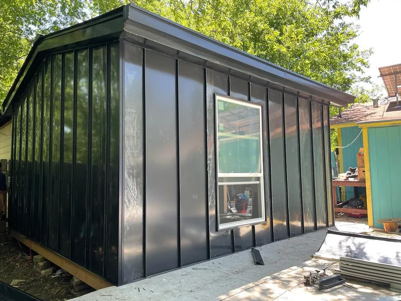 Black standing seam metal wall panels for Metal Roof Installation in Hot Springs Village